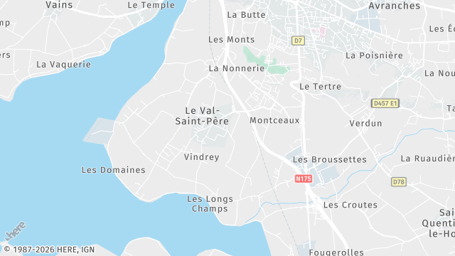 Carte de la zone d'intervention à Le Val-Saint-Père