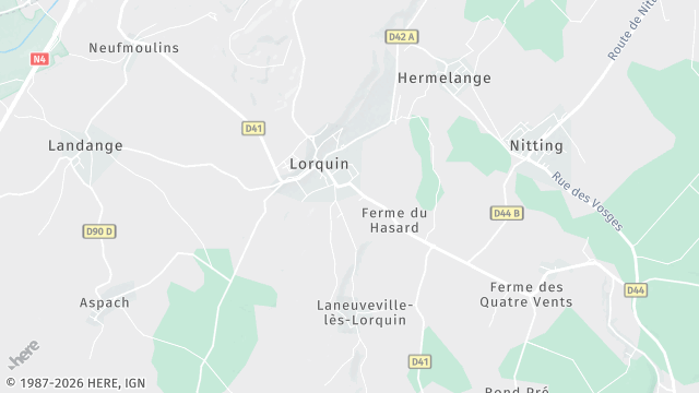 Carte de la zone d'intervention à Lorquin