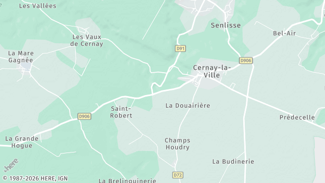 Carte de la zone d'intervention à Cernay-la-Ville