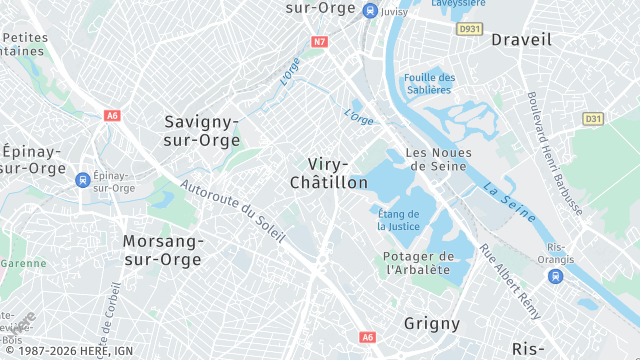 Carte de la zone d'intervention à Viry-Châtillon