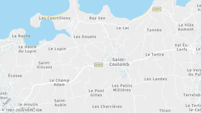 Carte de la zone d'intervention à Saint-Coulomb