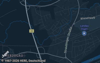 Heizung Map of Landau an der Isar