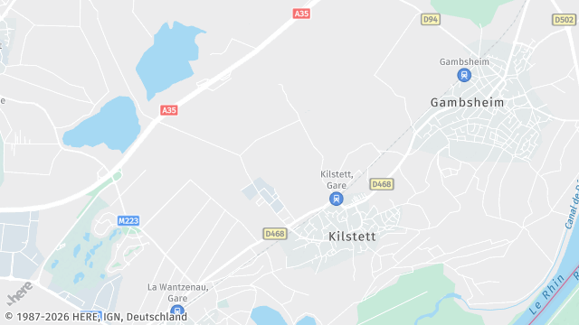 Carte de la zone d'intervention à Kilstett