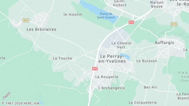 Carte de la zone d'intervention à Le Perray-en-Yvelines