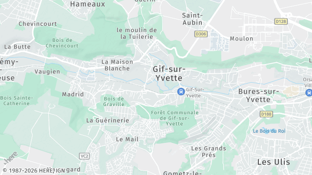 Carte de la zone d'intervention à Gif-sur-Yvette