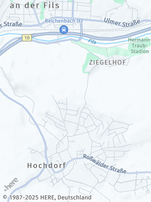 Here Map of Hochdorf bei Plochingen