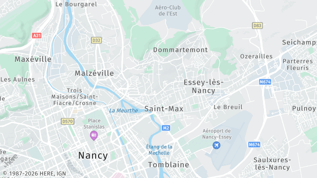 Carte de la zone d'intervention à Saint-Max