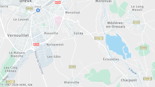 Carte de la zone d'intervention à Luray