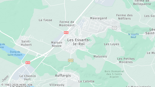 Carte de la zone d'intervention à Les Essarts-le-Roi