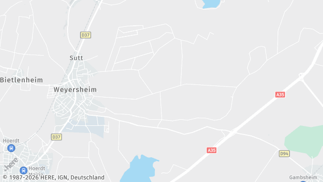Carte de la zone d'intervention à Weyersheim