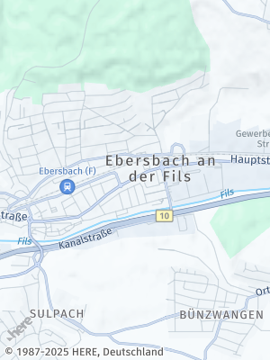 Here Map of Ebersbach an der Fils