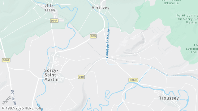 Carte de la zone d'intervention à Sorcy-Saint-Martin