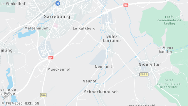 Carte de la zone d'intervention à Buhl-Lorraine