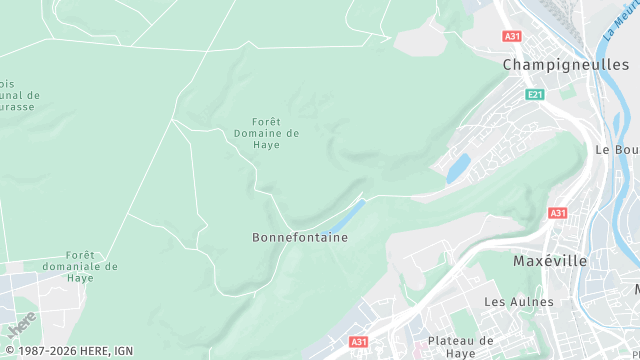 Carte de la zone d'intervention à Champigneulles