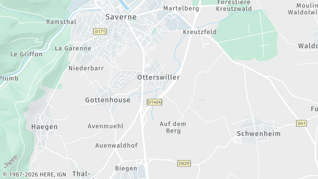 Carte de la zone d'intervention à Otterswiller