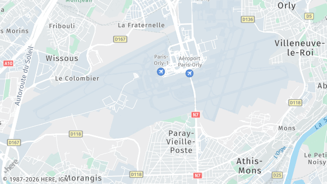 Carte de la zone d'intervention à Paray-Vieille-Poste