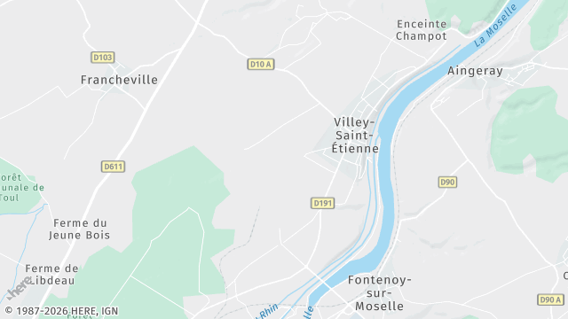 Carte de la zone d'intervention à Villey-Saint-Étienne
