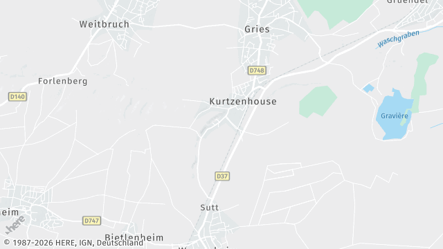 Carte de la zone d'intervention à Kurtzenhouse