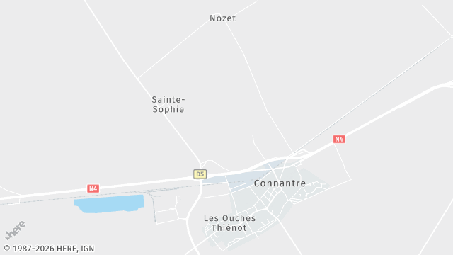 Carte de la zone d'intervention à Connantre