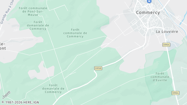 Carte de la zone d'intervention à Commercy