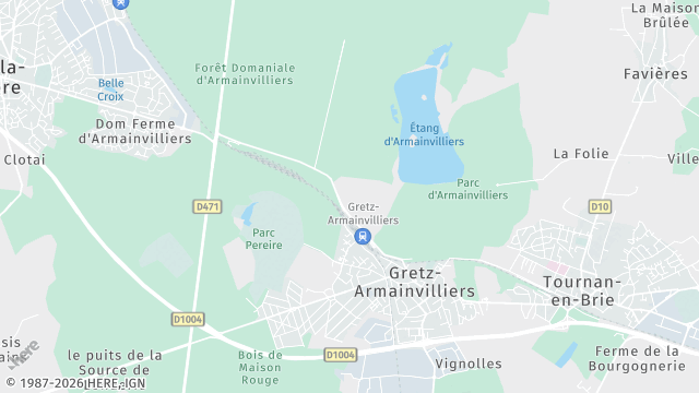 Carte de la zone d'intervention à Gretz-Armainvilliers