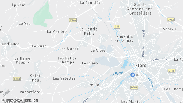 Carte de la zone d'intervention à La Lande-Patry