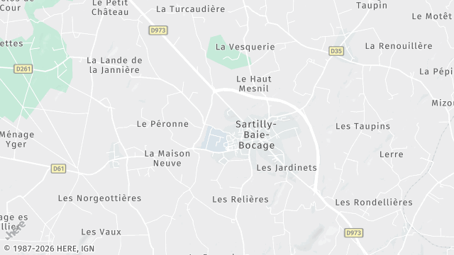 Carte de la zone d'intervention à Sartilly-Baie-Bocage