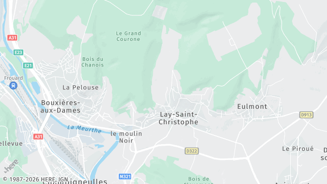 Carte de la zone d'intervention à Lay-Saint-Christophe