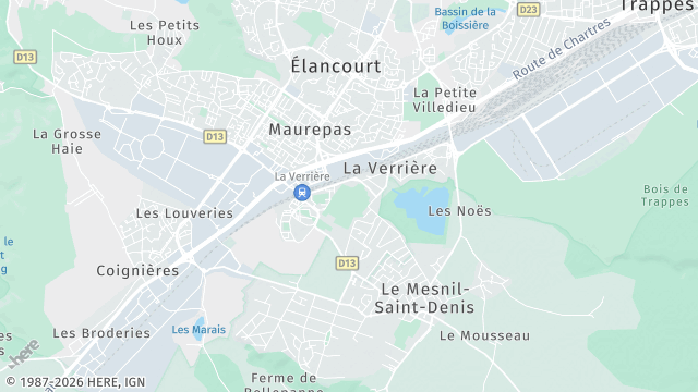 Carte de la zone d'intervention à La Verrière