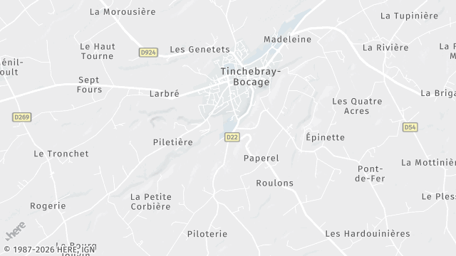 Carte de la zone d'intervention à Tinchebray-Bocage