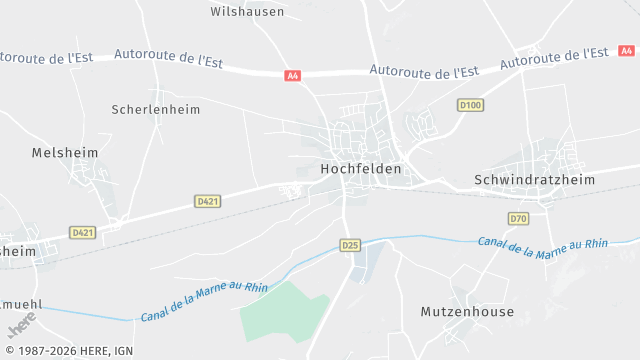 Carte de la zone d'intervention à Hochfelden