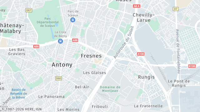 Carte de la zone d'intervention à Fresnes