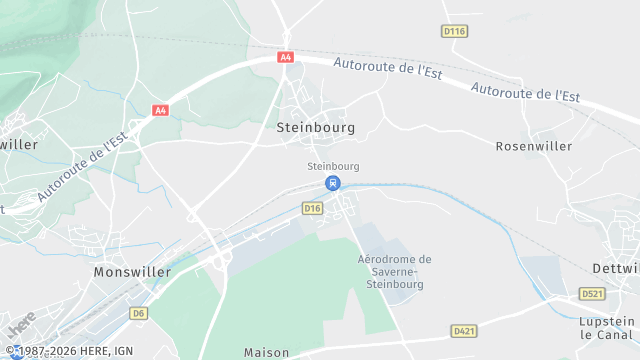 Carte de la zone d'intervention à Steinbourg