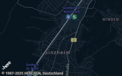 Heizung Map of Sinzheim bei Baden-Baden
