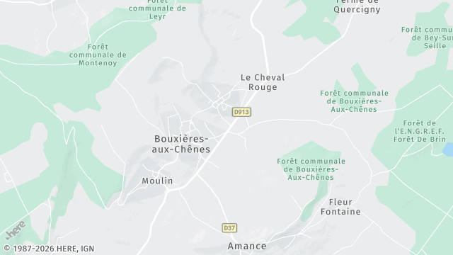 Carte de la zone d'intervention à Bouxières-aux-Chênes