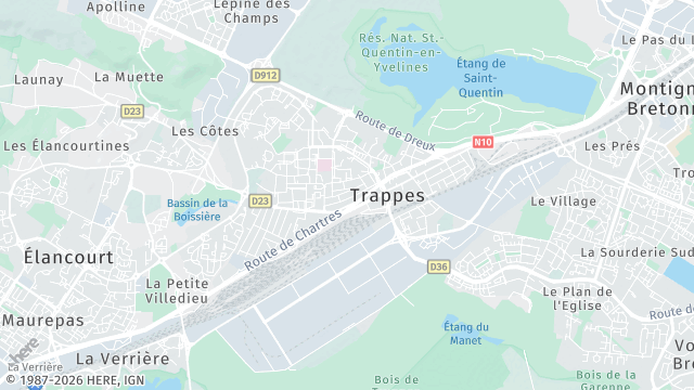 Carte de la zone d'intervention à Trappes