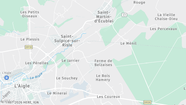 Carte de la zone d'intervention à Saint-Sulpice-sur-Risle