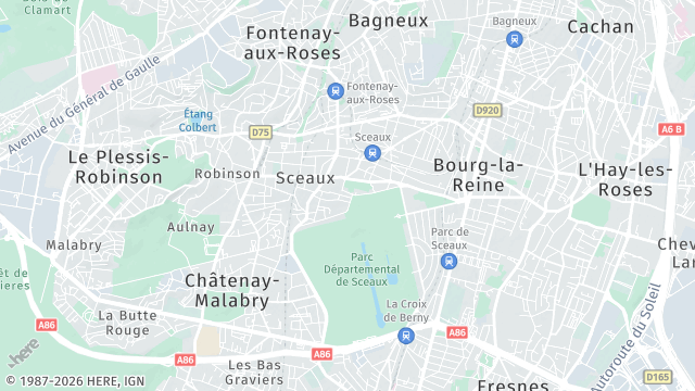 Carte de la zone d'intervention à Sceaux