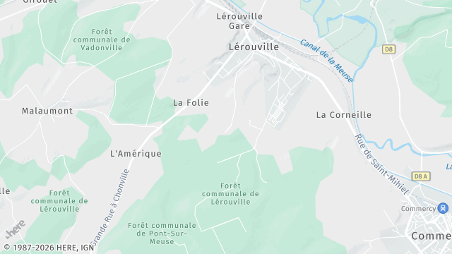 Carte de la zone d'intervention à Lérouville