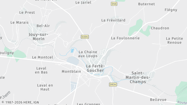 Carte de la zone d'intervention à La Ferté-Gaucher
