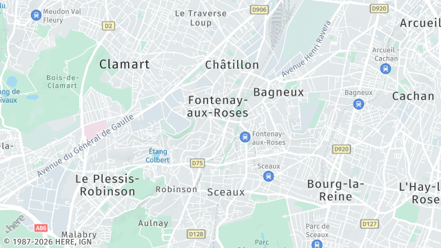 Carte de la zone d'intervention à Fontenay-aux-Roses