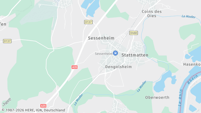 Carte de la zone d'intervention à Sessenheim