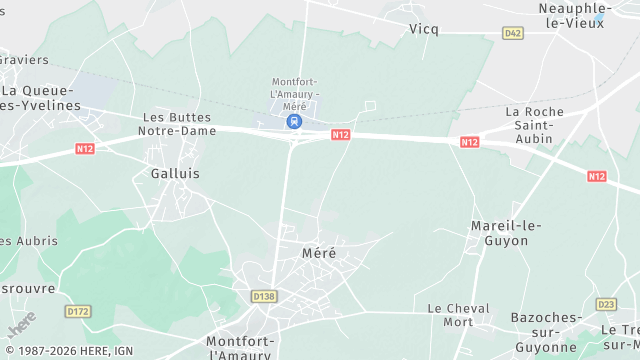 Carte de la zone d'intervention à Méré