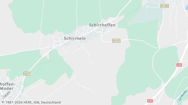 Carte de la zone d'intervention à Schirrhein
