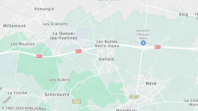 Carte de la zone d'intervention à Galluis