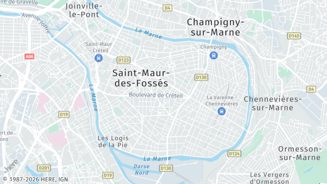 Carte de la zone d'intervention à Saint-Maur-des-Fossés