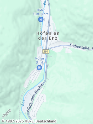Here Map of Höfen an der Enz