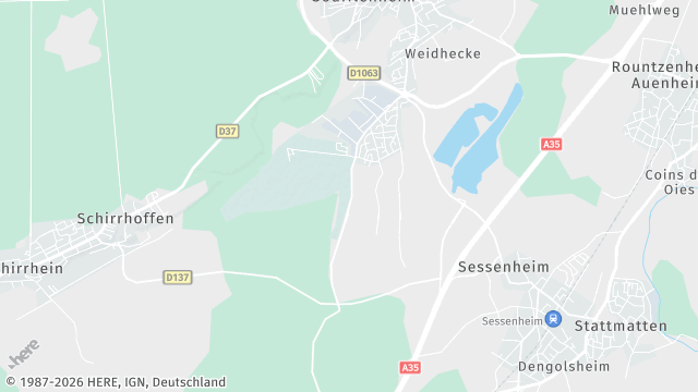 Carte de la zone d'intervention à Soufflenheim