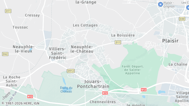 Carte de la zone d'intervention à Neauphle-le-Château