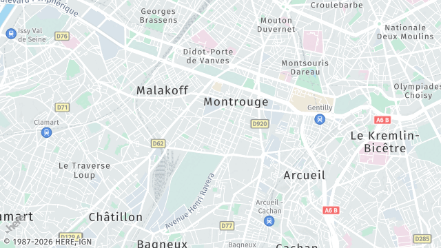 Carte de la zone d'intervention à Montrouge
